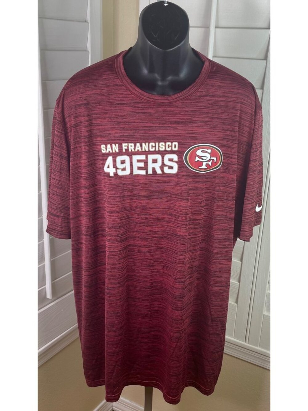 Nike Dri-Fit NFL San Francisco 49ers Velocity Heather Red Training Top, Men 3XLT